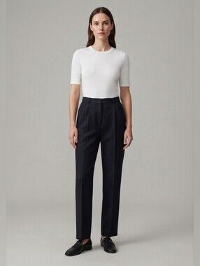 Vintage 100% Pure Virgin Wool Pleated Dress Pants Tailored Size 10 Corporate
